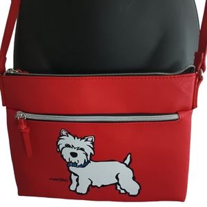 Marc Tetro Double Zip Westie Terrier Crossbody